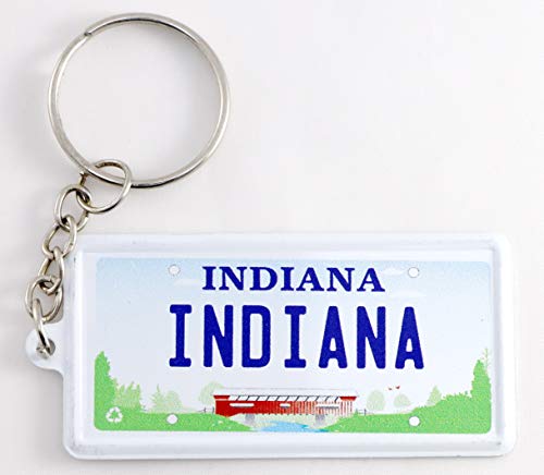 World By Shotglass Indiana License Plate Aluminum Ultra-Slim Rectangular Souvenir