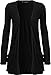 Price comparison product image WearAll - Ladies Long Sleeve Pocket Cardigan Womens Top - Black 16-18