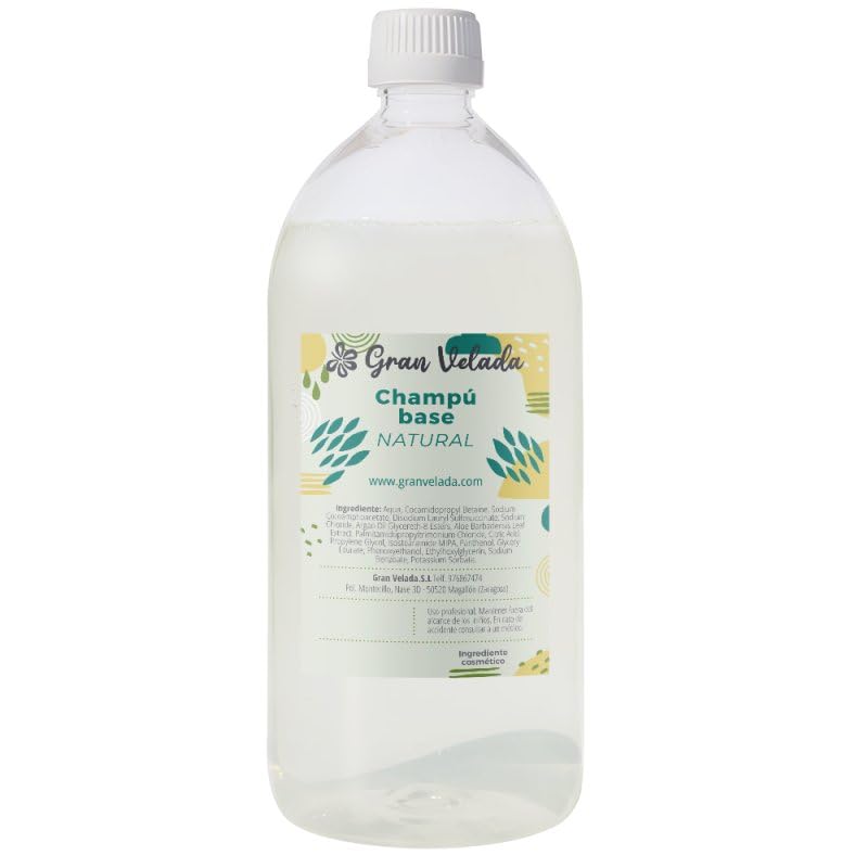 Gran Velada - Champú Base Natural sin Sulfatos 1000 g | Fórmula Vegetal y Suave | Personalizable con Activos y Esencias | Ideal para Todo Tipo de Cabellos