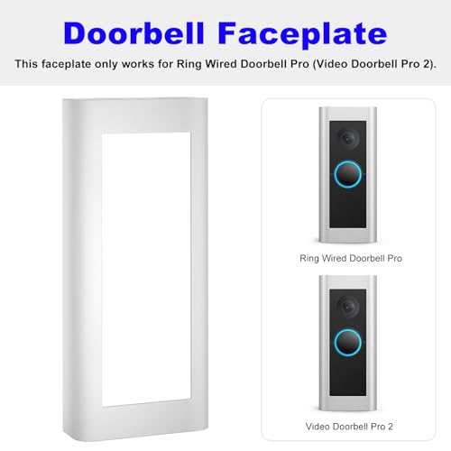 Coque blanche pour sonnette filaire Ring Pro - Finition Haute Qualité - 2