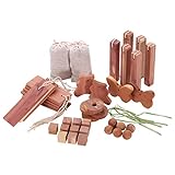 Homode Aromatic Cedar Blocks for Clothes and Shoes Storage Value Pack (40 Items and Sandpaper)
