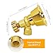 SAMIQU Brass Atomizing Nozzle - Adjustable, High-Pressure Irrigation Spray Misting Sprayer for Agricultural Spraying, Sprinkler Nozzle for Garden, Lawn - Water for Plant