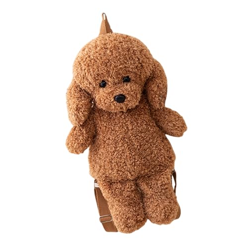 Sac à dos chien en peluche fille et femme pour école et vacances détendues