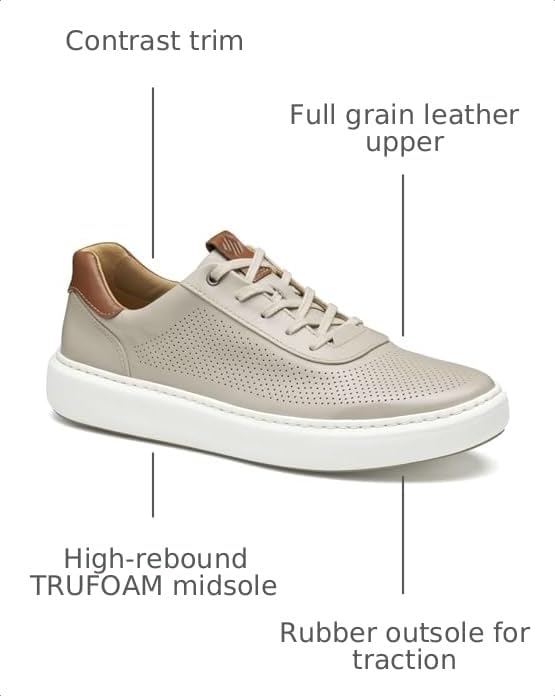 Image of Johnston & Murphy Men's Anders Perfed U-Throat Sneaker Dress Casual Shoe