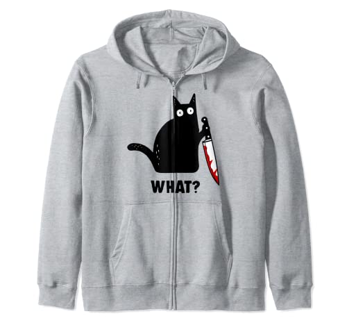 Chat What? Chat Murderous Chat Chat Chat avec Genoux Sweat à Capuche