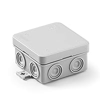 FAMATEL – Wasserdichte Abzweigdose Minibox IP55 | Druckdeckel | 75x75x39 | Grau