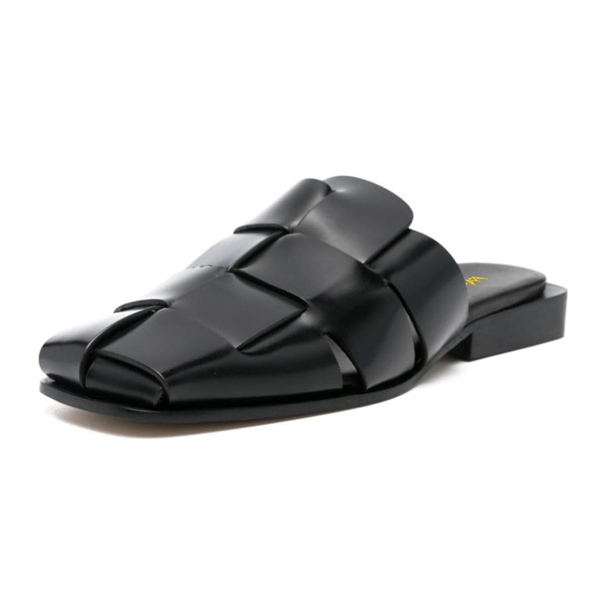 wo wagas Women Versatile Closed Square Toe Mules Slip On Chunky Low Heel Braided Slippers Shoes Shopping Party Daily Size 4-16 US