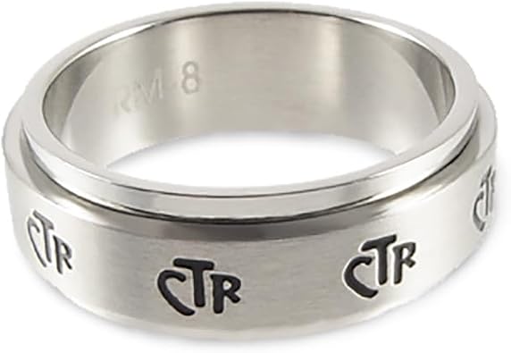 Narrow Spinner LDS CTR Ring by Ringmasters | Choose the Right Faith Ring | Keepsake LDS Jewelry