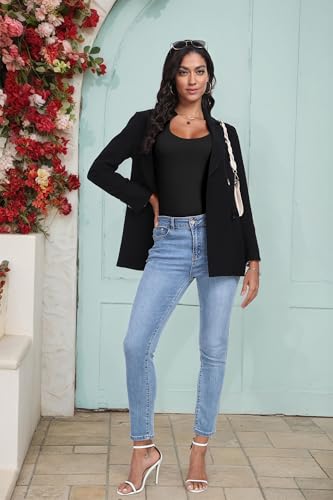 Cotton Racerback Long Tank Tops for Women Tunic Layering Sleeveless Undershirts Moisture Wicking 3 Packs4