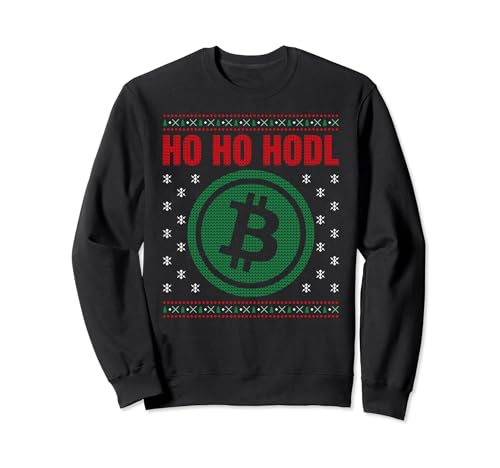 Ho Ho Hodl Bitcoin Crypto Ugly Christmas Sweater Felpa