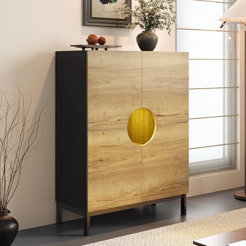 Witimisy Zapatero y vitrina 2 en 1 con estantes