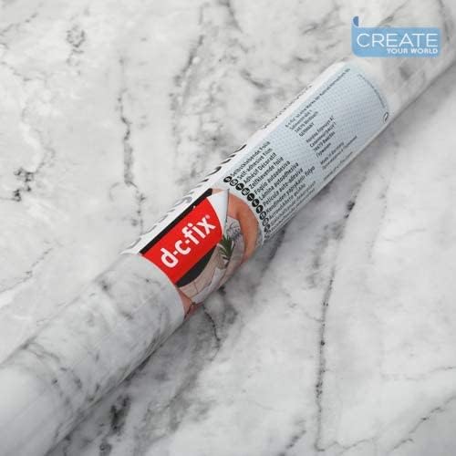 Create Your World 90cm x 5m d-c-fix MARBLE ROMEO GREY sticky back plastic vinyl wrap film (200-5605)