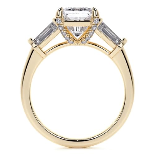 3 CT Radiant Cut Moissanite Engagement Ring for Women | Solitaire Multi Stone Wedding Bridal Ring | Handmade Diamond Jewelry | Anniversary Ring for Her/Gifts2