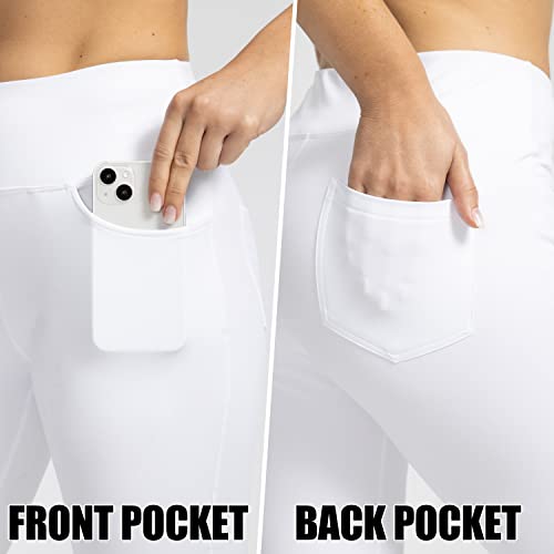 G Gradual Women's Pants With 4 Pockets High Waist Work Pants Bootcut Yoga Pants For Women (White, Medium) #TOP2