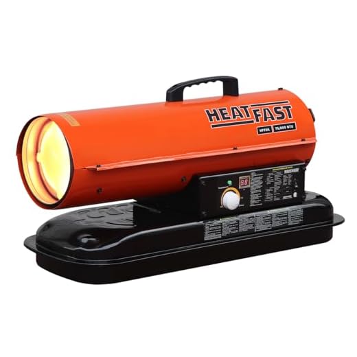HeatFast Force air heater, 75K, orange