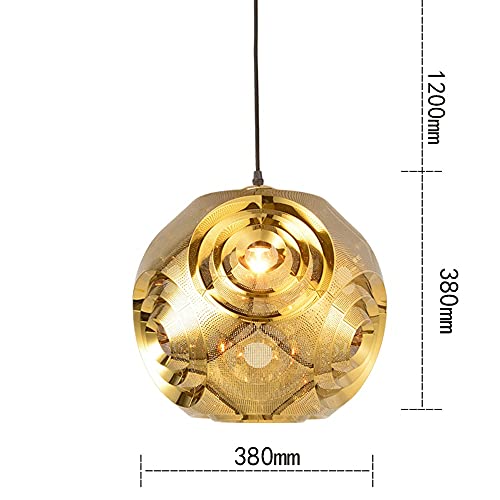 Lustre suspension géométrique en acier inoxydable pour plafond intérieur