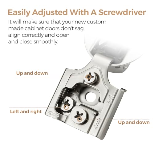 Image of Ravinte 30 Pack 15 Pairs 3 /8 Inch Overlay Soft Close Hinges for Kitchen Cabinet Satin Nickel Hidden Stainless Steel Concealed Hinges self Closing