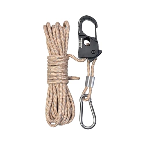 Cuerda para Tienda - SOGA De Nylon Resistente Al con Ajustador,4 mm 4 m Cuerdas de para Tienda con Gancho | para Senderismo Refugio Mochilero Escalada Kayak Picnic Jardín Patio Toldo