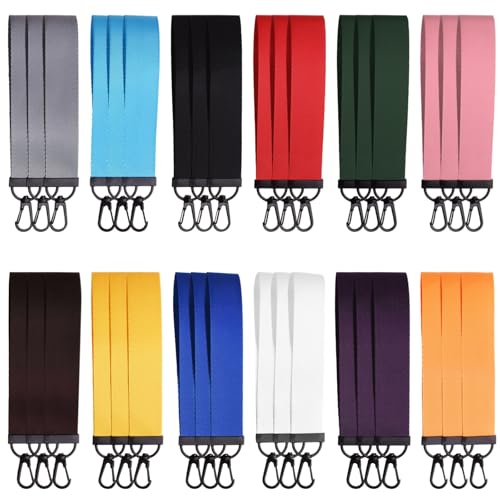 Cordons en nylon pour badges d'identité avec attache et 12 variations couleurs - 2