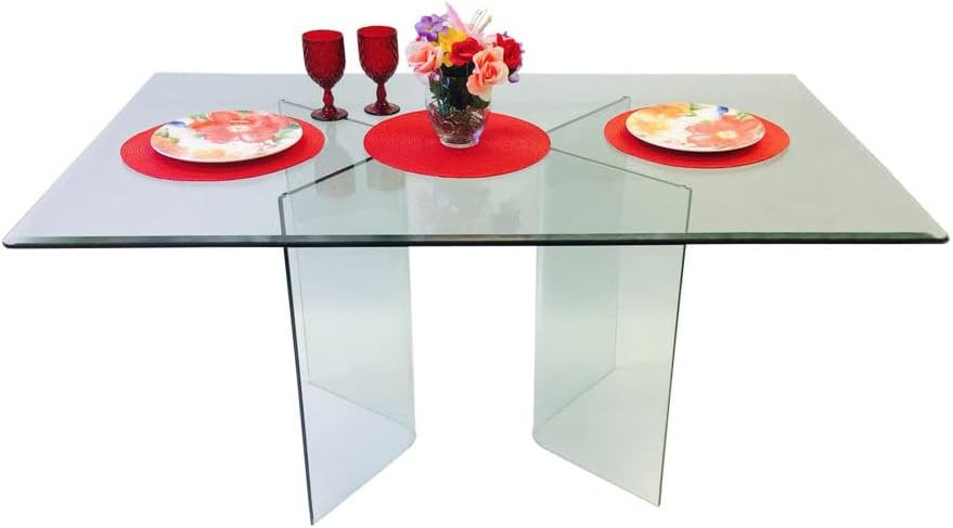 Spancraft Vee Glass Dining Table - Base Only