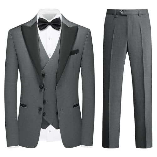 Men's Slim Fit Tuxedo Suit 3 Pieces for Wedding