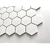 Squarefeet Depot White 2 Hexagon Porcelain Mosaic Floor and Wall Tile