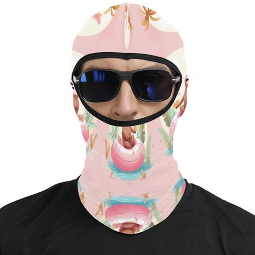 Pasamontaña térmico para hombre y mujer con estampado de perezoso y flamenco, máscara facial para esquí, motocicleta y clima frío miniatura 3