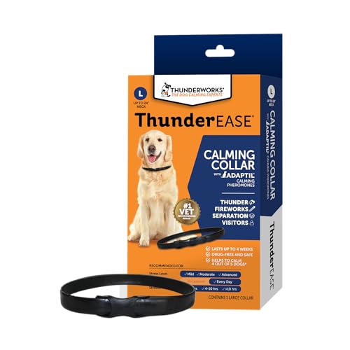 ThunderEase Calming Anti Anxiety Pheromone Collar for Dogs (Large)