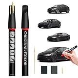 Carhoo Diamond Black (PX00) Touch Up Paint Pen Compatible with Tesla, Genuine Custom Color Exact Match Automotive Car Paint Scratch Remover, With Pen Tip & Fine Brush