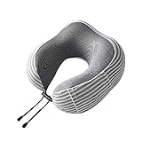 ZBQLKM Almohada de viaje de espuma de memoria para aviones - Mejor almohada de cuello de avión para vuelos largos: comodidad y comodidad en viajes, altas alasas elásticas suaves y cómodas almohadas ce