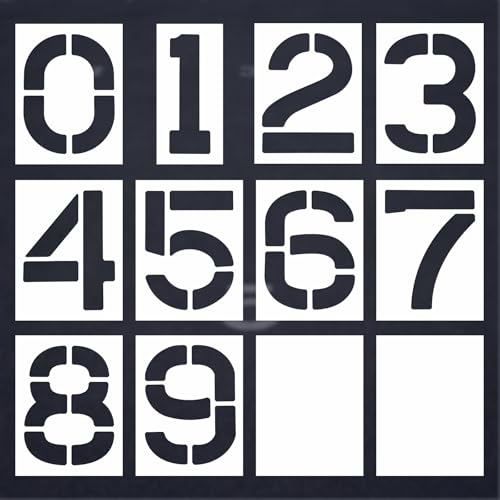 AmazingSpark 12 Pcs 12 Inch Large Pavement Stencil 12" x