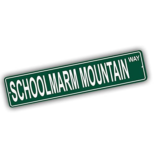 Brotherhood Metal Street Sign for Schoolmarm Mountain - Colorado Wall Decor