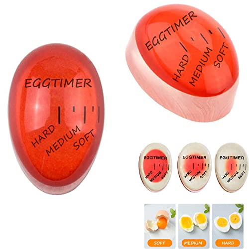 2 Uds Eggtimer,Huevos Cambiar Color de Huevos Temporizados,Seguro No tóxico y Durable,Temporizador de Huevos Cocidos Para El Desayuno