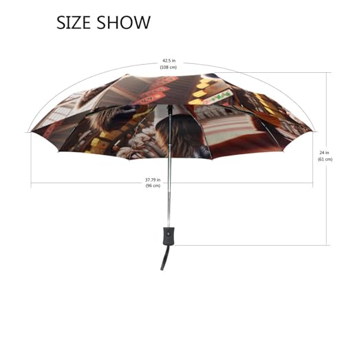 Parapluie de karaté automatique et rigolo petit format ultra compact - 3
