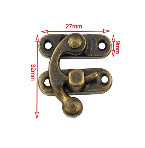 Image of Pack of 20 pcs of Antique Vintage Latch Antique Bronze Color Left Swing arm Buckle Hook Lock hasp