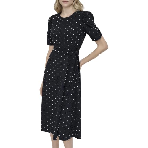 Image of DKNY Women's Jewel Neck Scuba Crepe Dress