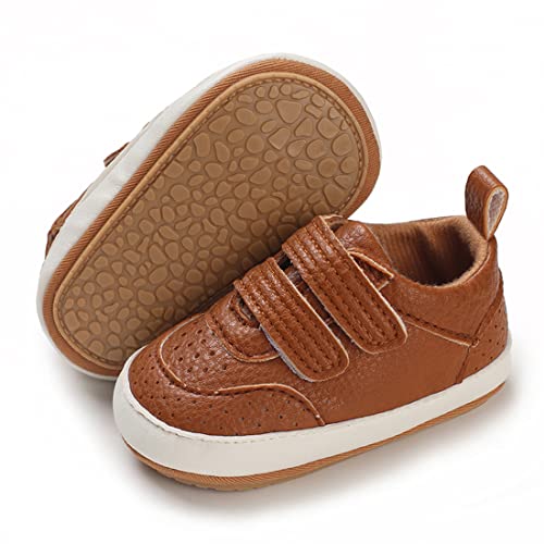 Image of E-FAK Baby Shoes Boys Girls Infant Sneakers Non-Slip Rubber Sole Toddler Crib First Walker Shoes