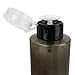 PANA 7 Oz BLACK Alcohol Labeled Liquid Push Down Pump Dispenser Empty Bottle with Flip Top Cap (Quantity: 2 Pieces)