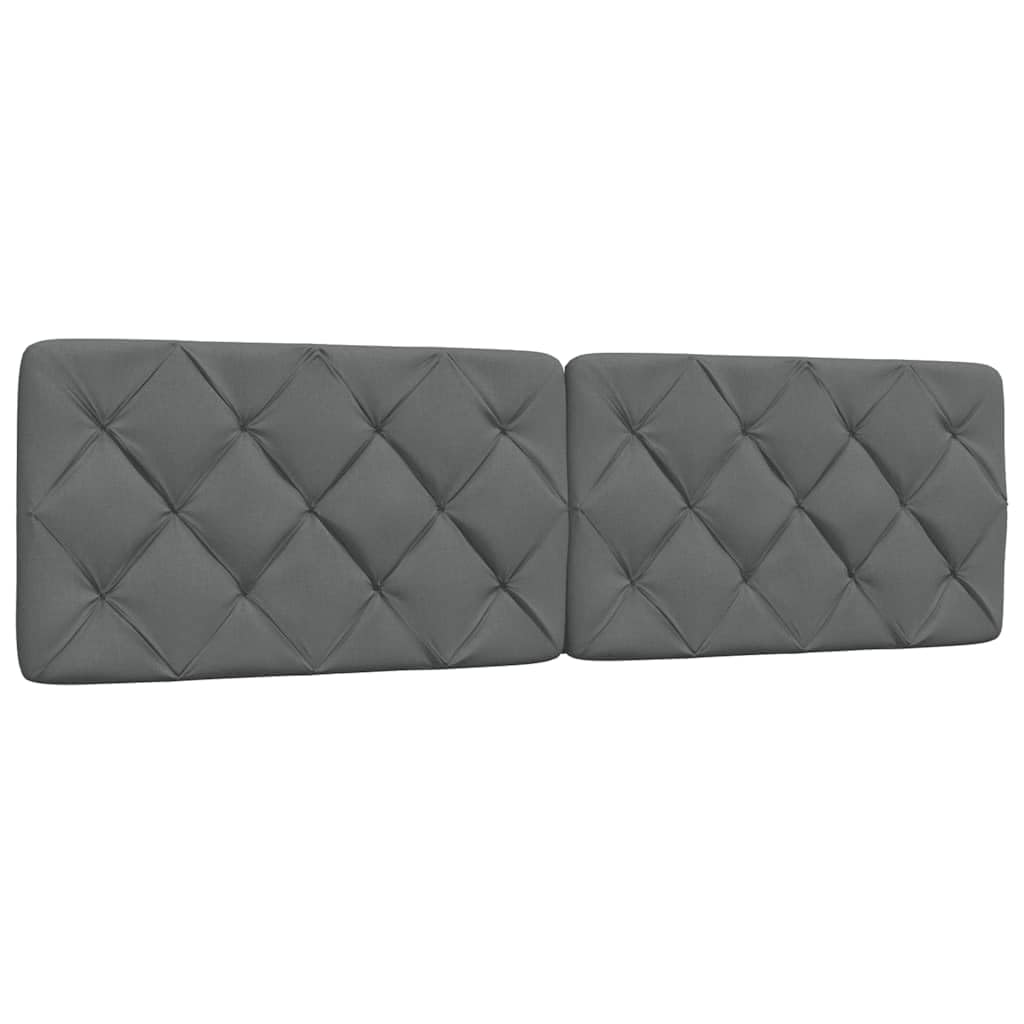 Coussin de tête de lit 180 cm tissu gris foncé à dossier ergonomique pour la lecture