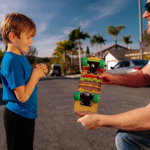 Image of Rude Boyz 17 inch Micro Complete Skateboard | Maple Wood | ABEC 7 Bearings | Double Kick Concave Deck | Kids Skateboard, Ideal Toddler Cruiser Ages 2-5