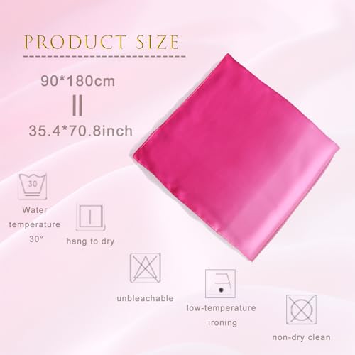 ZMC Long Silk Feeling Scarf,Smooth Gradient Scarf Stripe Lightweight Sun-proof Shawl Wrap Headscarf for Women Spring Summer3