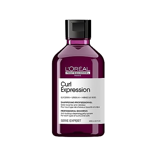 L’Oréal Professionnel, Champú En Gel Anti-Acumulación, Sin sulfatos, Para Cualquier Tipo De Rizos & Ondas, Curl Expression, SERIE EXPERT, 300 ml