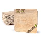 RESPONSABILIDAD SOCIAL: Cada plato cuadrada está hecha de una hoja entera de la palmera de Areca y proviene de una colaboración directa y justa, con un fabricante familiar, producido en condiciones de trabajo social y salarios razonables de acuerdo con los estándares BSCI