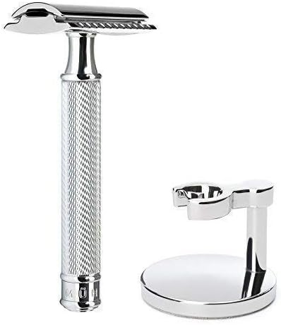 Muhle R89 Closed Comb Safety Razor and Muhle Razor Stand - No Blades Included