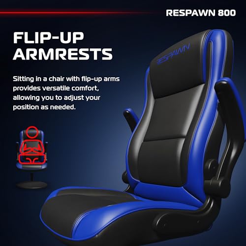 Image of RESPAWN 800 Console Rocker Gaming Chair, Swivel Seat with Lumbar Support