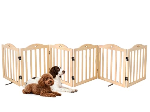 YOCAN Foldable Wooden Dog Gate