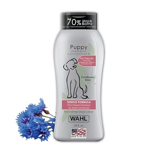 Wahl Gentle Puppy Shampoo for Pets – Cornflower & Aloe for Grooming Dirty Dogs - 24 Oz - Model 820002A
