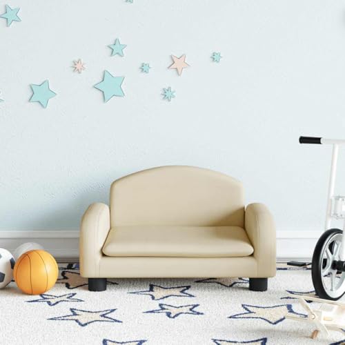 Genérico Sofá para niños de Tela Color Crema 50x40x30 cm,Mobiliario para bebés y niños pequeños-3196368