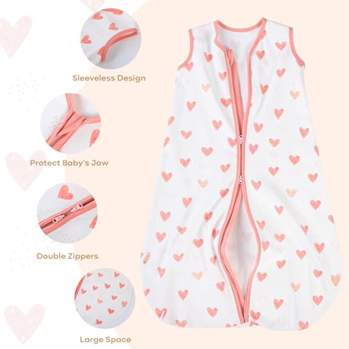 Image of Yoofoss Baby Sleep Sack 24-36 Months Wearable Blanket for Babies 100% Organic Cotton 2-Way Zipper TOG 0.5 Toddler Sleeping Sack 3 Pack, Sleep Sacks