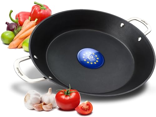 endusor Poele à paella Induction - Poele paella avec 38cm de diamètre pour 6-8 personnes - Adaptée à toute cuisinière + revêtement anti-adhésif |...